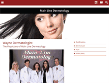 Tablet Screenshot of mainlinederm.com